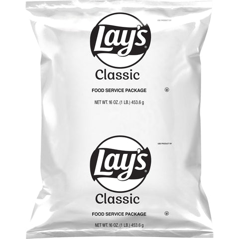Lays Bulk Classic Regular Potato Chips, 1 Pound -- 6 per case.