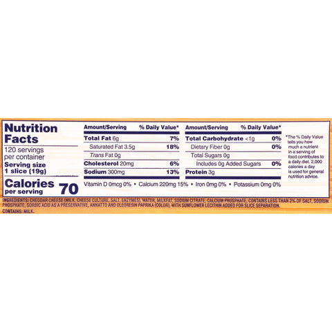Kraft Singles Regular American Sliced Yellow Cheese, 5 Pound -- 4 per case.