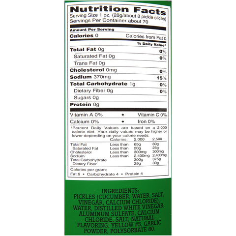 Hamburger Pickle Slices 657600/78000980