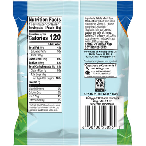 Keebler Bug Bites Cinnamon Graham Cracker, 1 ounce -- 210 per case