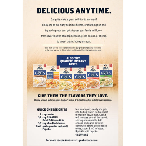 Quaker® CEREAL GRITS QUICK WHITE BAG