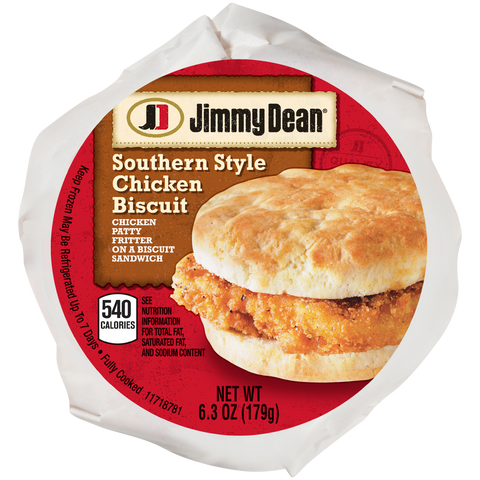Jimmy Dean Southern Style Chicken Biscuit Sandwich, 6.3 Ounce -- 12 per case.