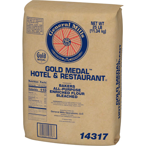 Gold Medal Hotel and Restaurant Flour, 25 Pound -- 2 per case.