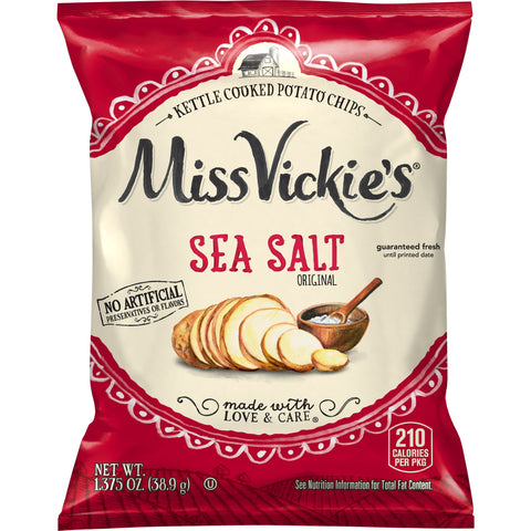 Miss Vickies® CHIP POTATO KETTLE COOKED SIMPLY SEA SALT ORIGINAL LARGE SINGLE SERVE