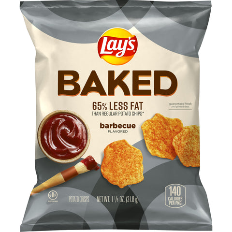 Lays Baked Barbecue Potato Chips, 1.125 Ounce -- 64 per case.