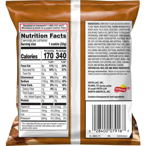 Grandmas Homestyle Big Chocolate Chip Cookie, 2.5 Ounce -- 60 per case.