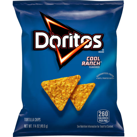Doritos Cool Ranch Tortilla Chips, 1.75 Ounce -- 64 per case.
