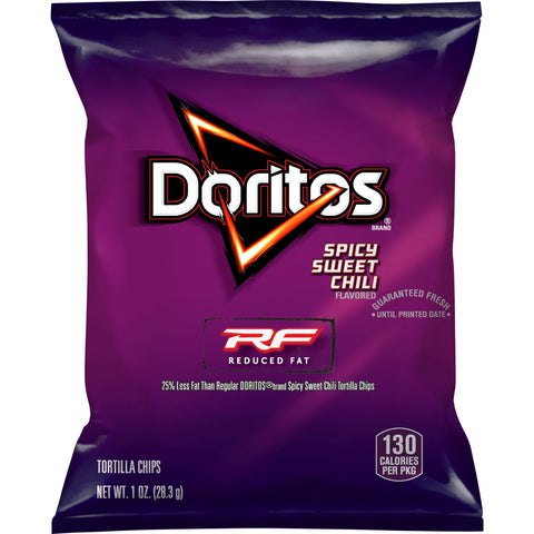 Doritos Whole Grain Reduced Fat Spicy Sweet Chili Tortilla Chips, 1 Ounce -- 72 per case.