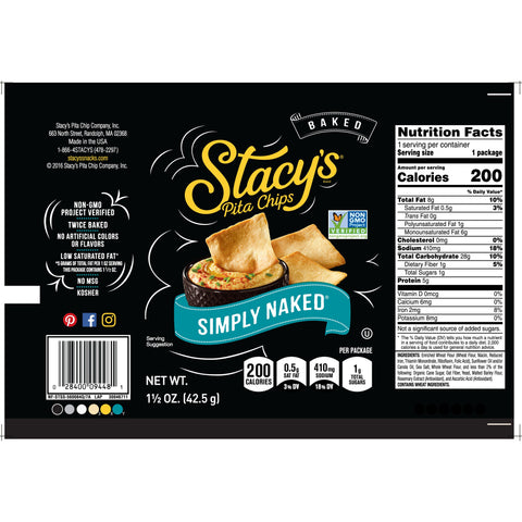 Stacy's® CHIP PITA SIMPLY NAKED LARGE SINGLE SERVE