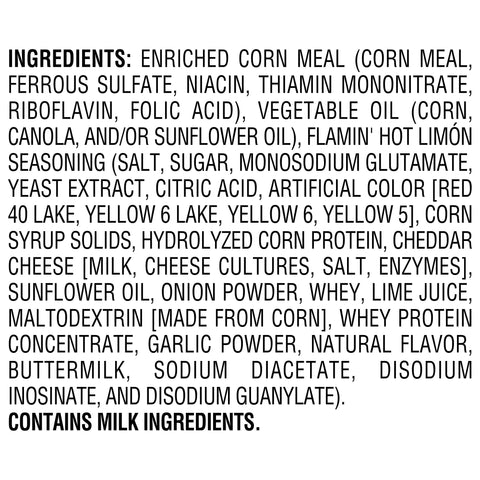 Cheetos® SNACK CHEESE CRUNCHY HOT LIMON LARGE SINGLE SERVE