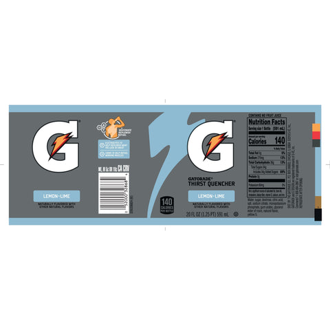 Gatorade DRINK GATORADE LEMON LIME WIDEMOUTH PLASTIC BOTTLE