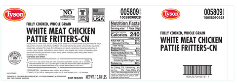 Chicken Patty Breaded Homestyle Fc W/ Spc 3.1 Oz 5809-0928