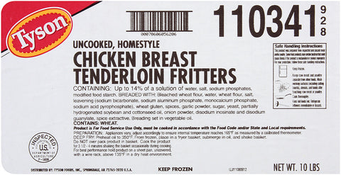 Tyson® CHICKEN TENDERLOIN FRITTER HOMESTYLE SELECT CUT 11103410928