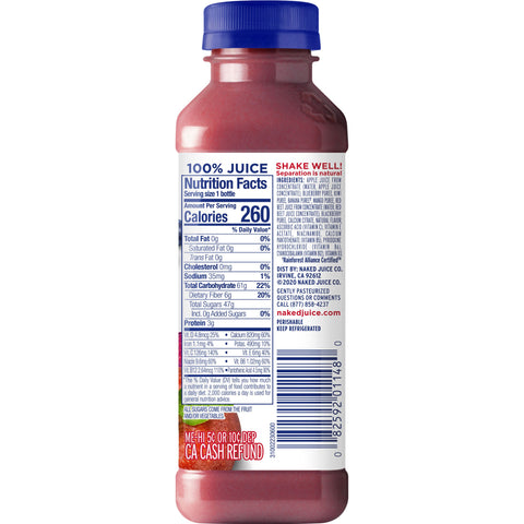 Drink Naked Juice Smoothie Ranbwow Machine Plastic Bottle