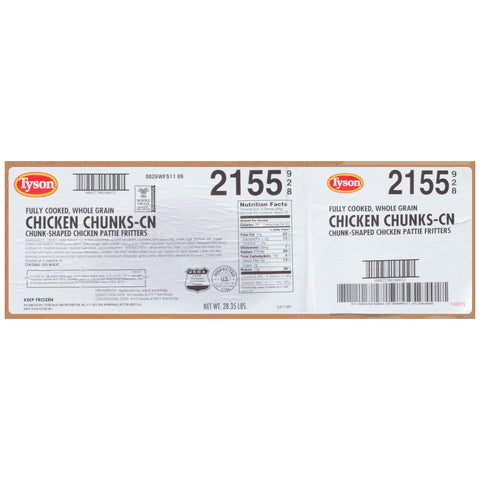 Tyson® CHICKEN NUGGET BREADED WHOLE GRAIN 0.66 OZ 10021550928