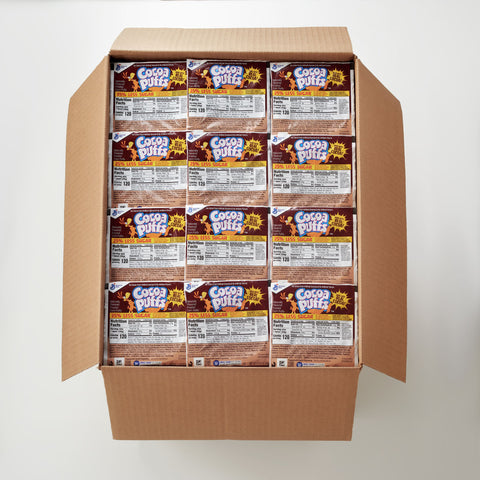 Cocoa Puffs 25 Percent Less Sugar Cereal, 1.06 Ounce -- 96 per case.