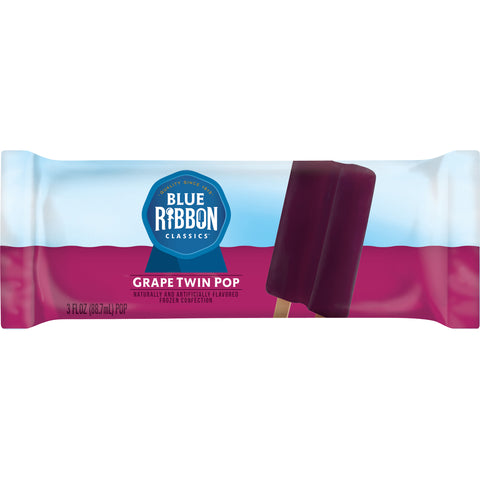 Blue Bunny POPSICLE TWIN POP-GRAPE CHERRY ORANGE