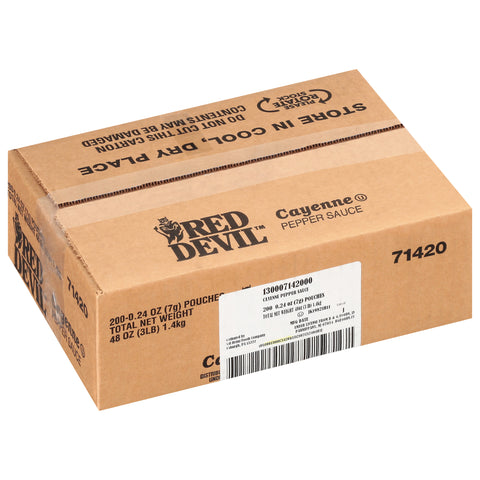 Red Devil SAUCE PEPPER CAYENNE SINGLE SERVE PACKET 714200/78002930