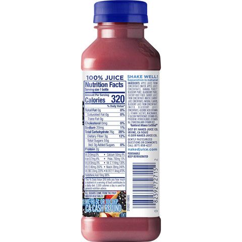Naked Juice JUICE BLUE MACHINE 100% REFRIGERATED PLASTIC BOTTLE