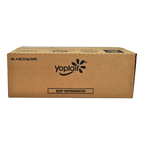Yoplait Original Strawberry and Strawberry Banana Yogurt, 4 Ounce -- 48 per case.
