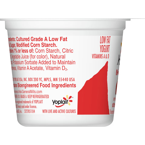 Yoplait Original Strawberry and Strawberry Banana Yogurt, 4 Ounce -- 48 per case.