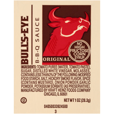 Bull's-Eye Original Barbecue Sauce, 1 Ounce -- 100 Count