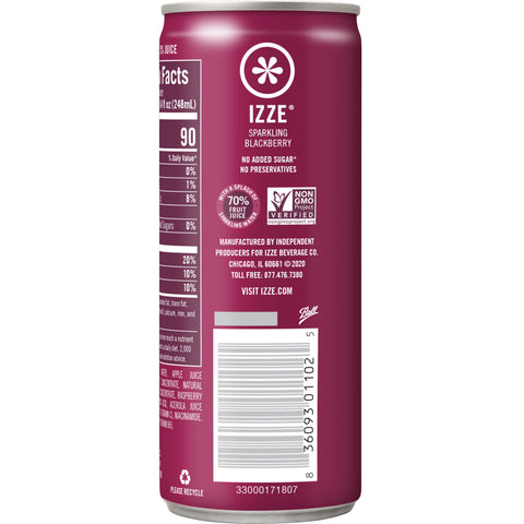 Izze JUICE SPARKLING BLACKBERRY CAN