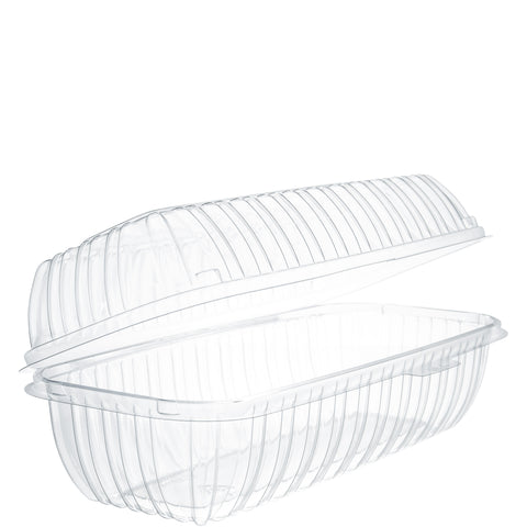 Container Ops Clear Hinged Lid Showtime Hoagie 9-7/8x5-1/8x3.5