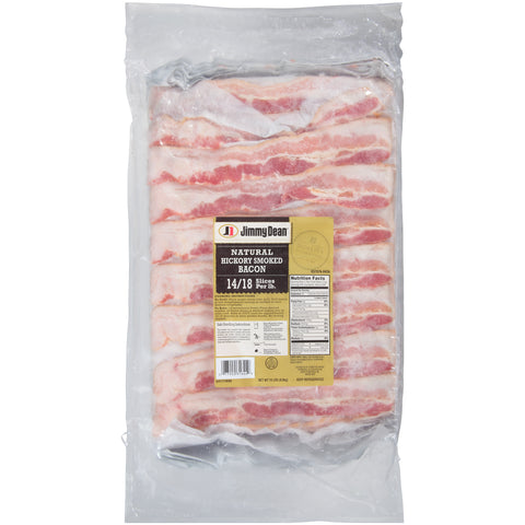 Jimmy Dean BACON 14/18 CT NATURAL HICKORY SMOKED FLAT PACK® 10370760436