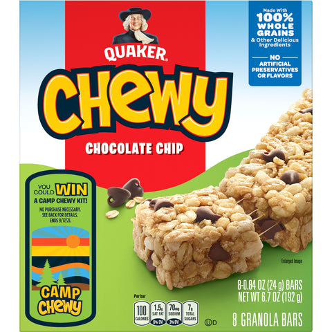 Quaker Chewy GRANOLA BAR CHEWY CHOCOLATE CHIP IW