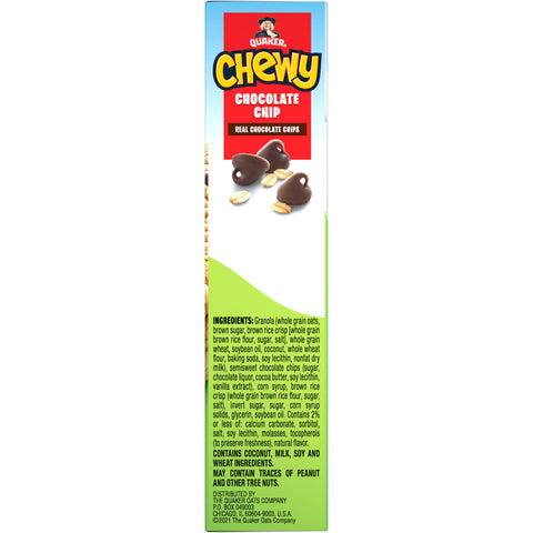 Quaker Chewy GRANOLA BAR CHEWY CHOCOLATE CHIP IW