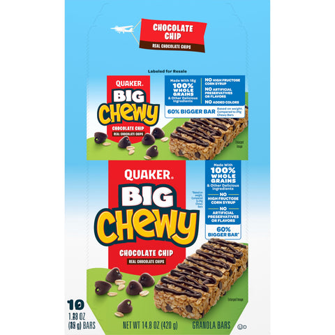 Quaker Chewy QUAKER CHEWY CHOC CHIP GRAN 10 CT