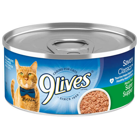 9 Lives Super Supper Ground Entree for Cat, 5.5 Ounce -- 24 per case.