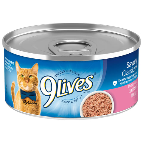 9 Lives Seafood Platter Ground Entree Cat Food, 5.5 Ounce -- 24 per case.