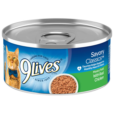 9 Lives CAT FOOD MEATY PATE CHICKEN DINNER SINGLE