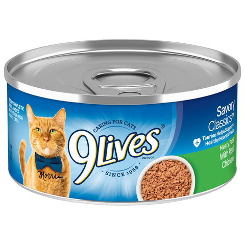 9 Lives CAT FOOD MEATY PATE CHICKEN DINNER SINGLE