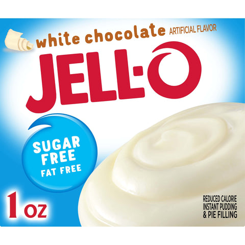 Jello Instant Pudding Sugar/Fat Free White/Chocolate Dessert, 1 Ounce -- 24 Case