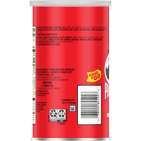 Pringles Large Original Grab and Go, 2.38 Ounce -- 12 per case.