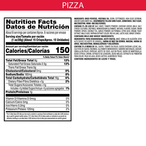 Pringles Pizza Crisps, 5.5 Ounce -- 14 per case.