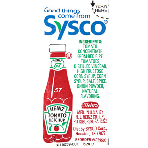 Ketchup Single Serve Packet (sys/hnz) 986600/78000112