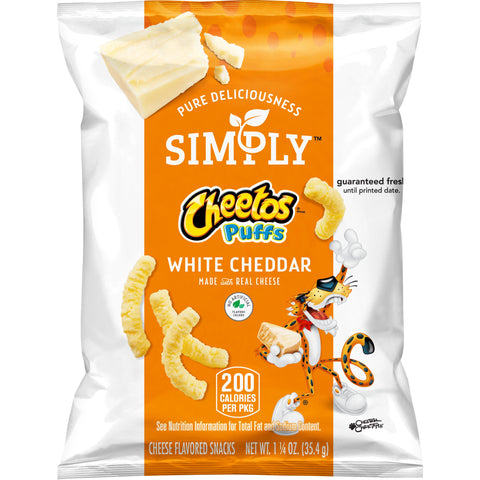 Cheetos® SNACK SIMPLY WHITE CHEDDAR PUFFS CHEESE FLAVORED