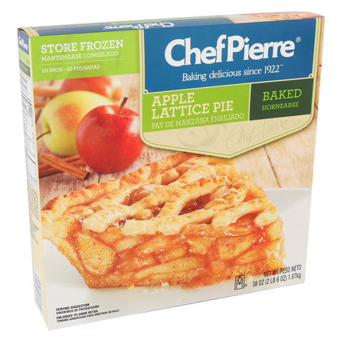 Chef Pierre PIE APPLE LATTICE PRE-BAKED 10