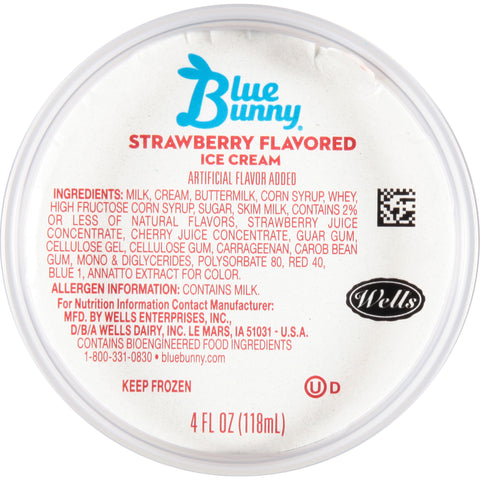 Blue Bunny ICE CREAM CUP STRAWBERRY 1014008