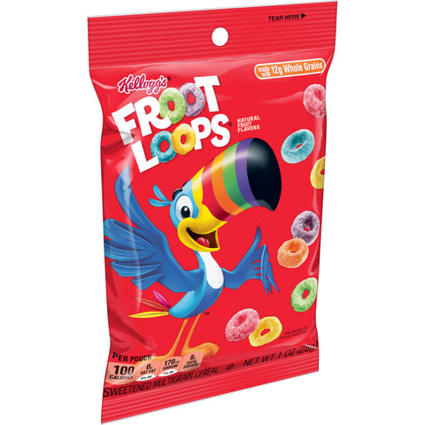 Cereal Froot Loops® Reduced Sugar Sweetened Multi-grain Bowl Pak