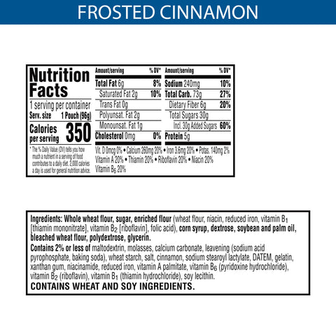 Kellogg's® PASTRY POP-TARTS® MADE W/ WHOLE GRAIN FROSTED CINNAMON