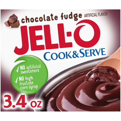 Jello Pudding Chocolate/Fudge Dessert, 3.4 Ounce --24 Case