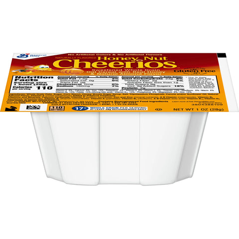 General Mills Honey Nut Cheerios Cereal, Bowl Pak, 1 Ounce -- 96 per case.
