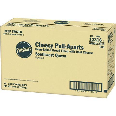 Pillsbury Cheesy Pull-Apart Southwest Queso Bread, 3.88 Ounce -- 72 per case