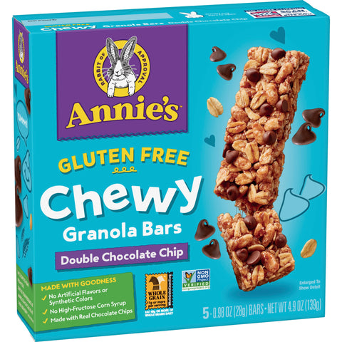 Annie's® GRANOLA BAR CHEWY DOUBLE CHOCOLATE CHIP GLUTEN FREE