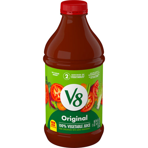 V8 100 Percent Vegetable Juice, 46 Fluid Ounce -- 6 per case.